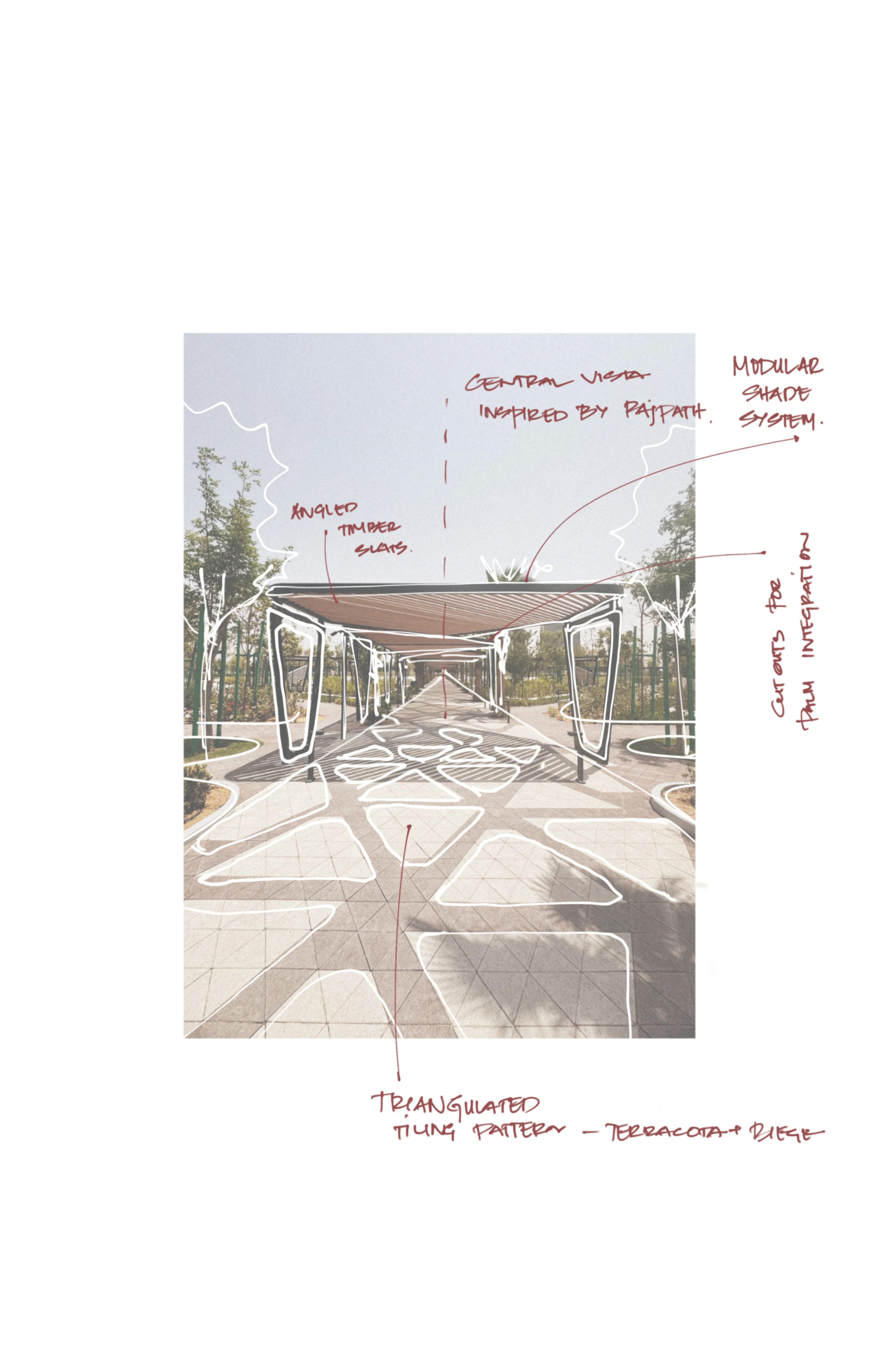 Detail from the campus landscape design